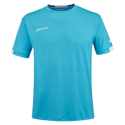 Men's Crew Neck Tennis Top Cyan Blue