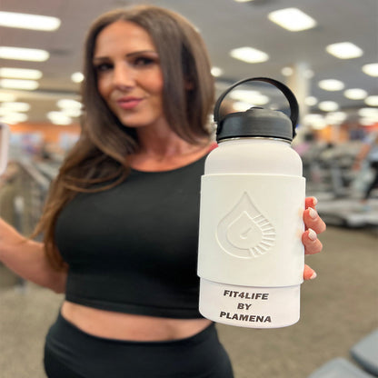 FUELSTATION Bottle: White Magnetic Sleeve
