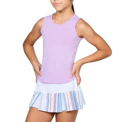Girls' Tennis Tank-Apparel-Sofibella-4004-SS25-Lavender-Tennis Express