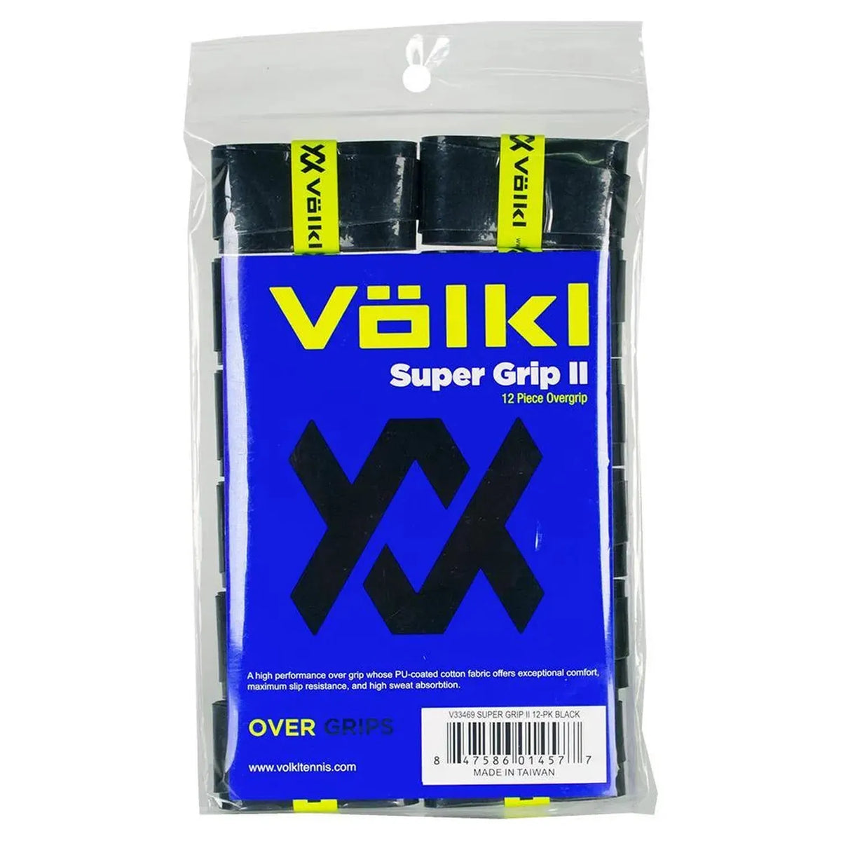 Super Grip II Tennis Overgrip 12 Pack Black-Accessories-Volkl-42376-DEFAULT-L-Tennis Express