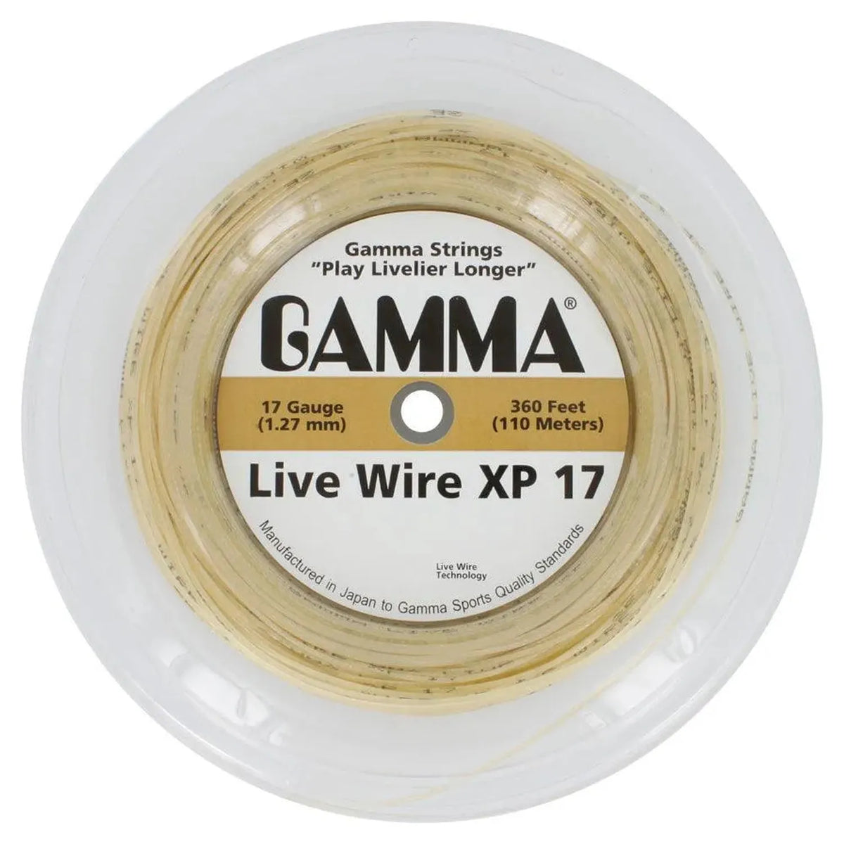 Live Wire XP 17G Tennis String Reel Natural-Strings-Gamma-43006-DEFAULT-L-Tennis Express