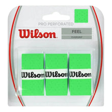 Pro Overgrip Perforated 3 Pack-Accessories-Wilson-45180-GREEN-L-Tennis Express