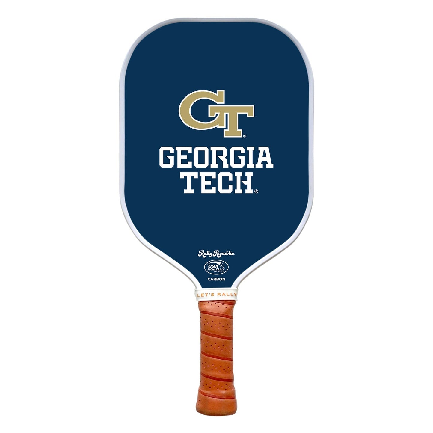 Rally Republic Pickleball Georgia Tech Yellow Jackets Navy Blue Athletic Mark Pickleball Paddle