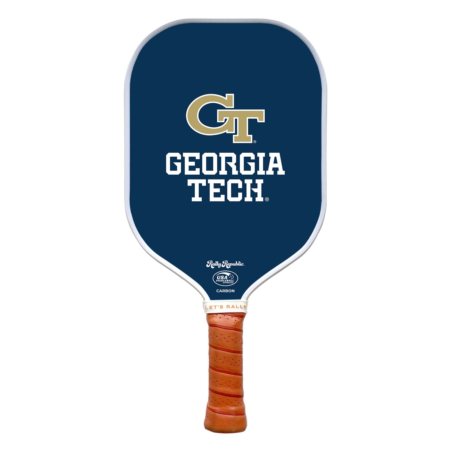 Rally Republic Pickleball Georgia Tech Yellow Jackets Navy Blue Athletic Mark Pickleball Paddle
