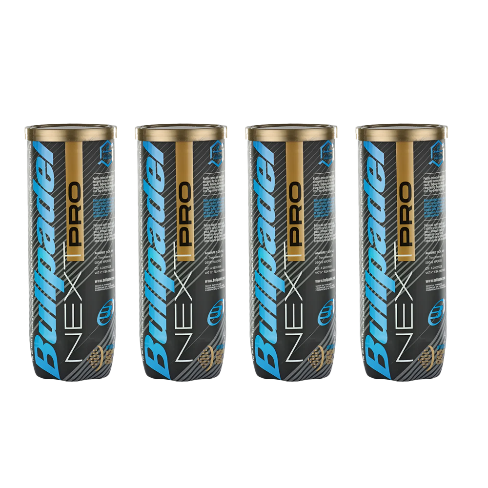 Bullpadel Padel Balls Next Pro | 4x Can Bundle