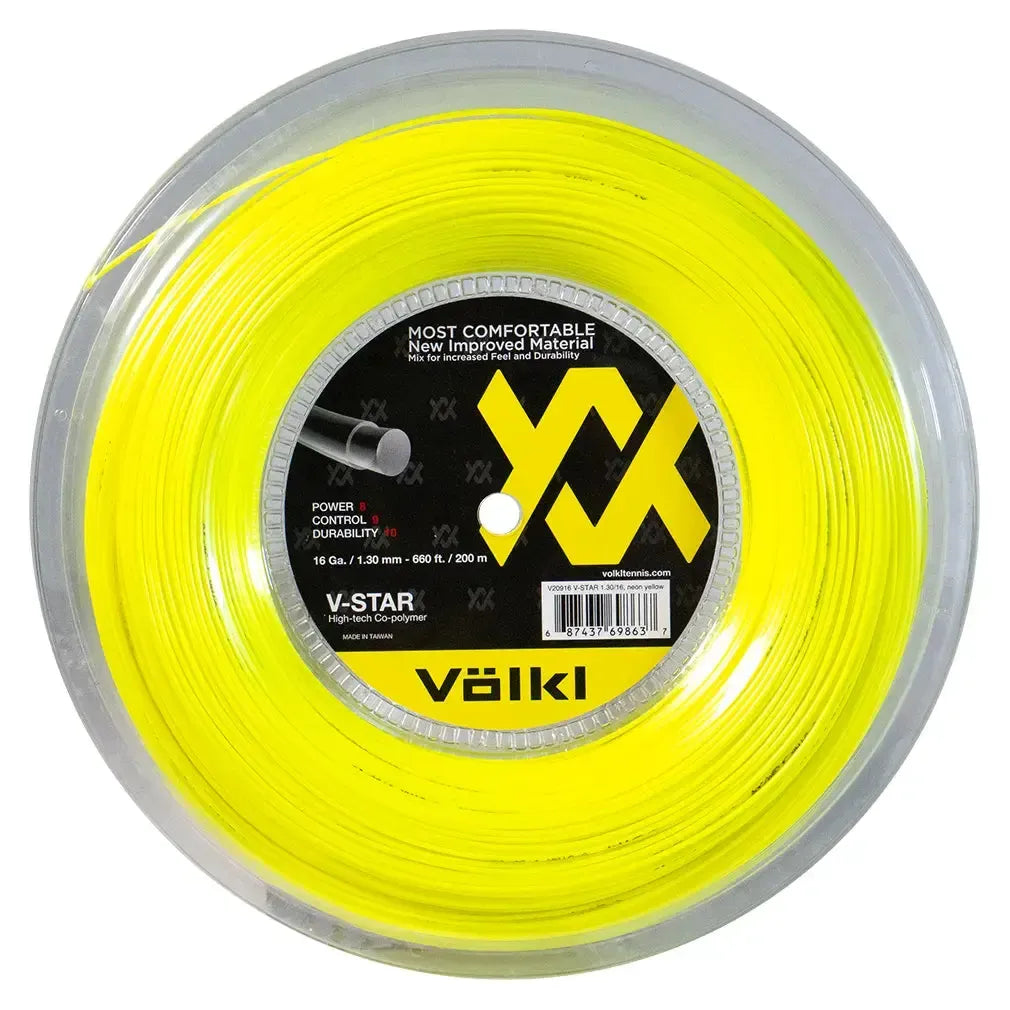 V-Star Tennis String Reel Neon Yellow-Strings-Volkl-496485-16-Tennis Express