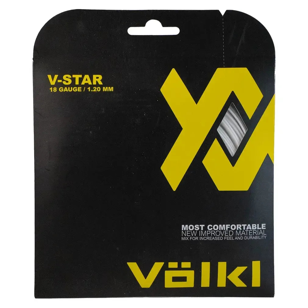 V-Star Tennis String White-Strings-Volkl-496486-18-Tennis Express
