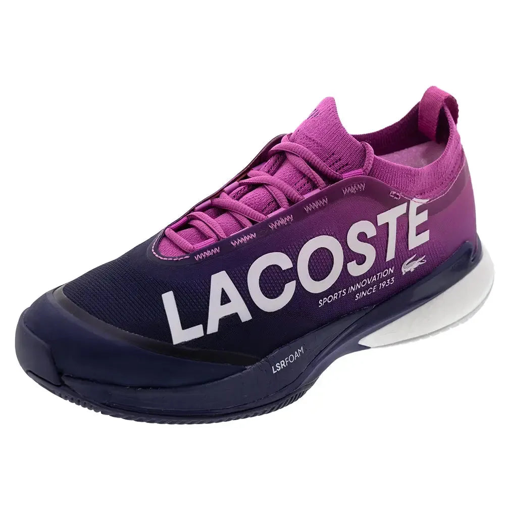 Men's AG-LT25 Lite Tennis Shoes Pink and Dark Blue-Footwear-Lacoste-49SMA0092-3A6S25-Tennis Express