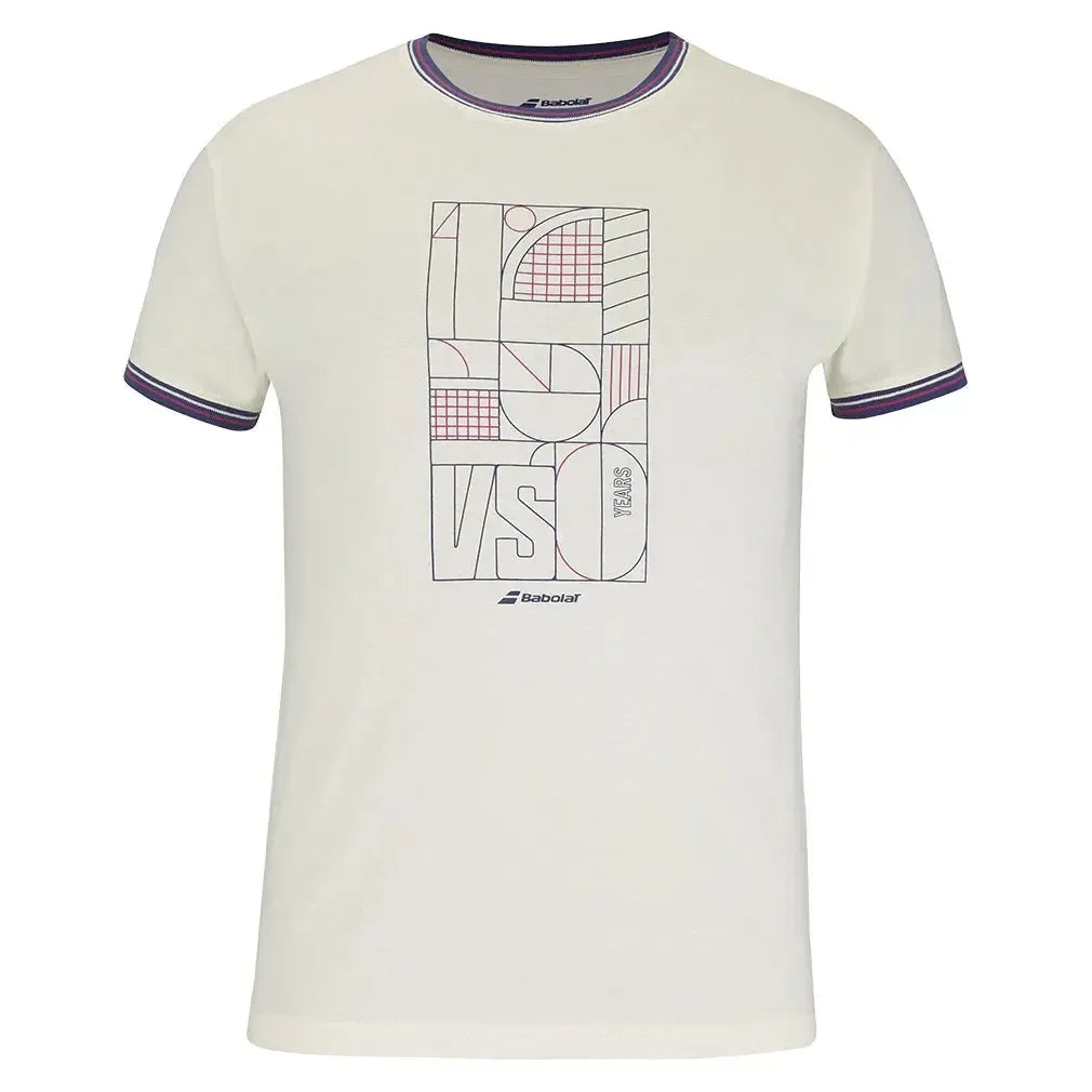 Men's 150 Cotton Tennis Tee Cannoli Cream-Apparel-Babolat-4MS25441-1100-Tennis Express