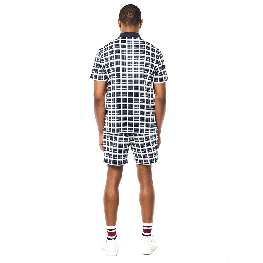 Sergio Tacchini Damarindo Check Polo - Maritime Blue