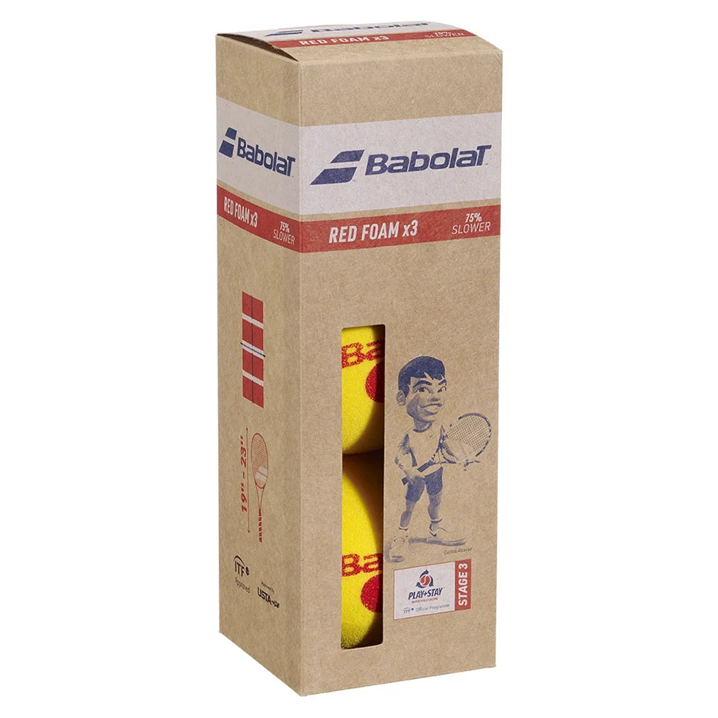Red Foam Balls 3 Pack-Balls-Babolat-501109-113-Tennis Express