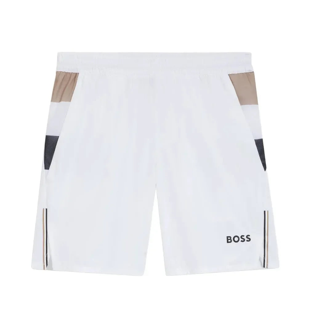 Men's T-Match 9 Inch Tennis Short-Apparel-Hugo Boss-50541370-BF25-White2-Tennis Express