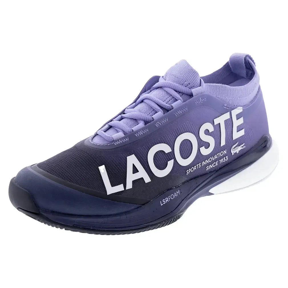 Women's AG-LT25 Lite Tennis Shoes Light Purple and Navy-Footwear-Lacoste-50SFA0007-14AF2501copy-Tennis Express
