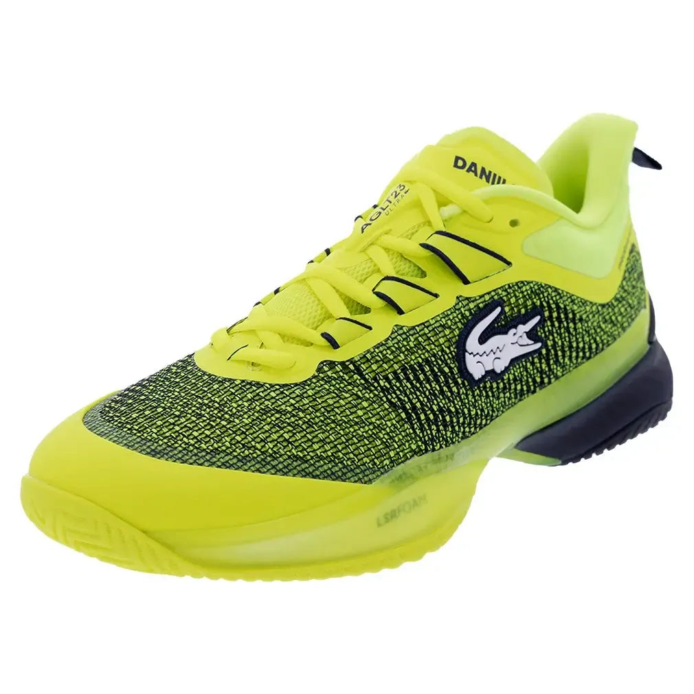 Men's Daniil Medvedev AG-LT23 Ultra Tennis Shoes Yellow and Navy-Footwear-Lacoste-50SMA0010-6T4F25copy-Tennis Express