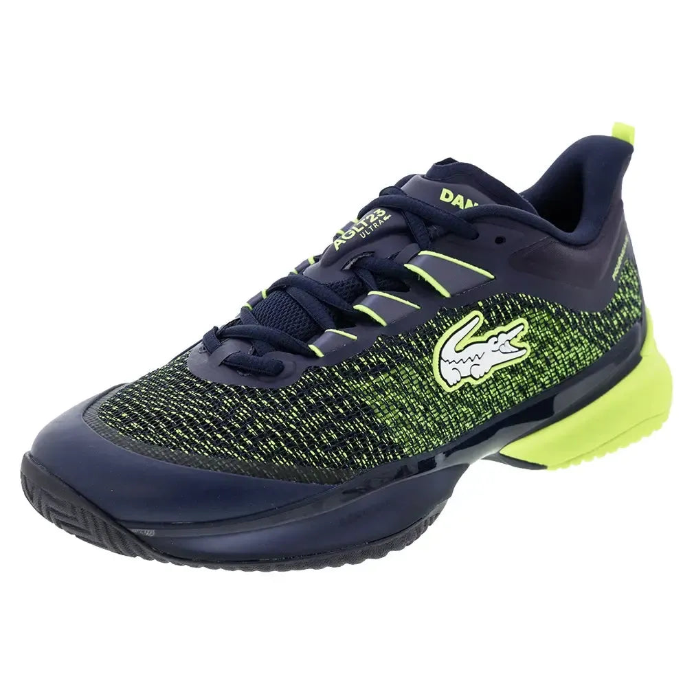 Men's Daniil Medvedev AG-LT23 Ultra Tennis Shoes Navy and Yellow-Footwear-Lacoste-50SMA0216-2M3F25copy-Tennis Express