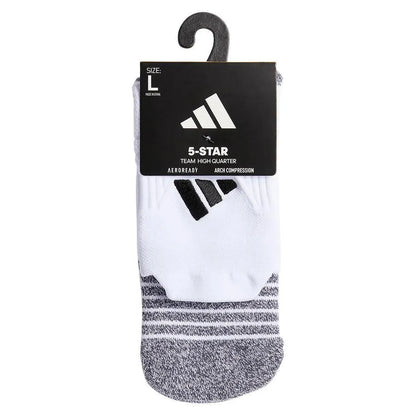 5-Star Team 2.0 High Quarter Socks White and Black
