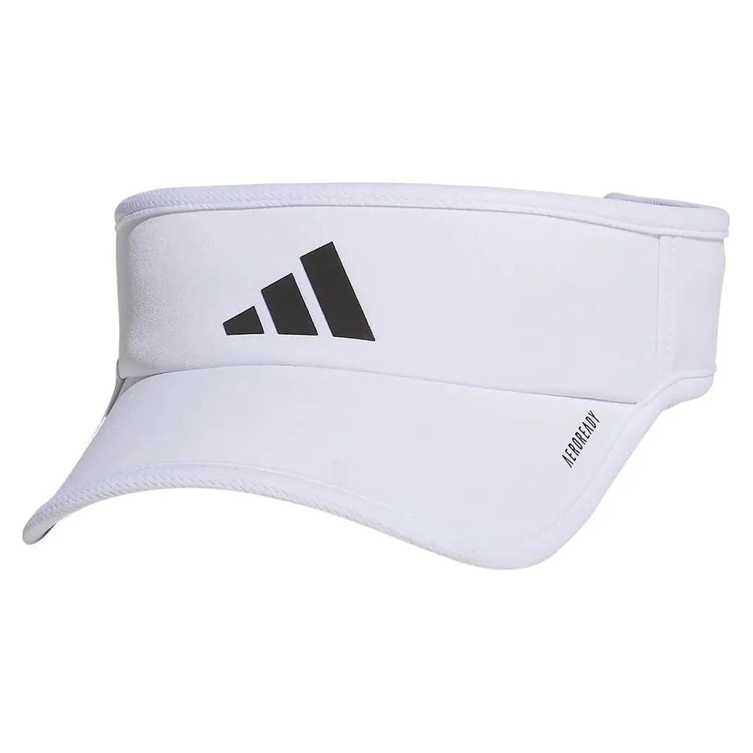 Menâ€™s Superlite 3 Visor White and Black-Apparel-Adidas-5158680-1-Tennis Express