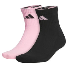 Pure Training 2-Pack High Quarter Socks True Pink and Black-Socks-Adidas-5159683-Tennis Express