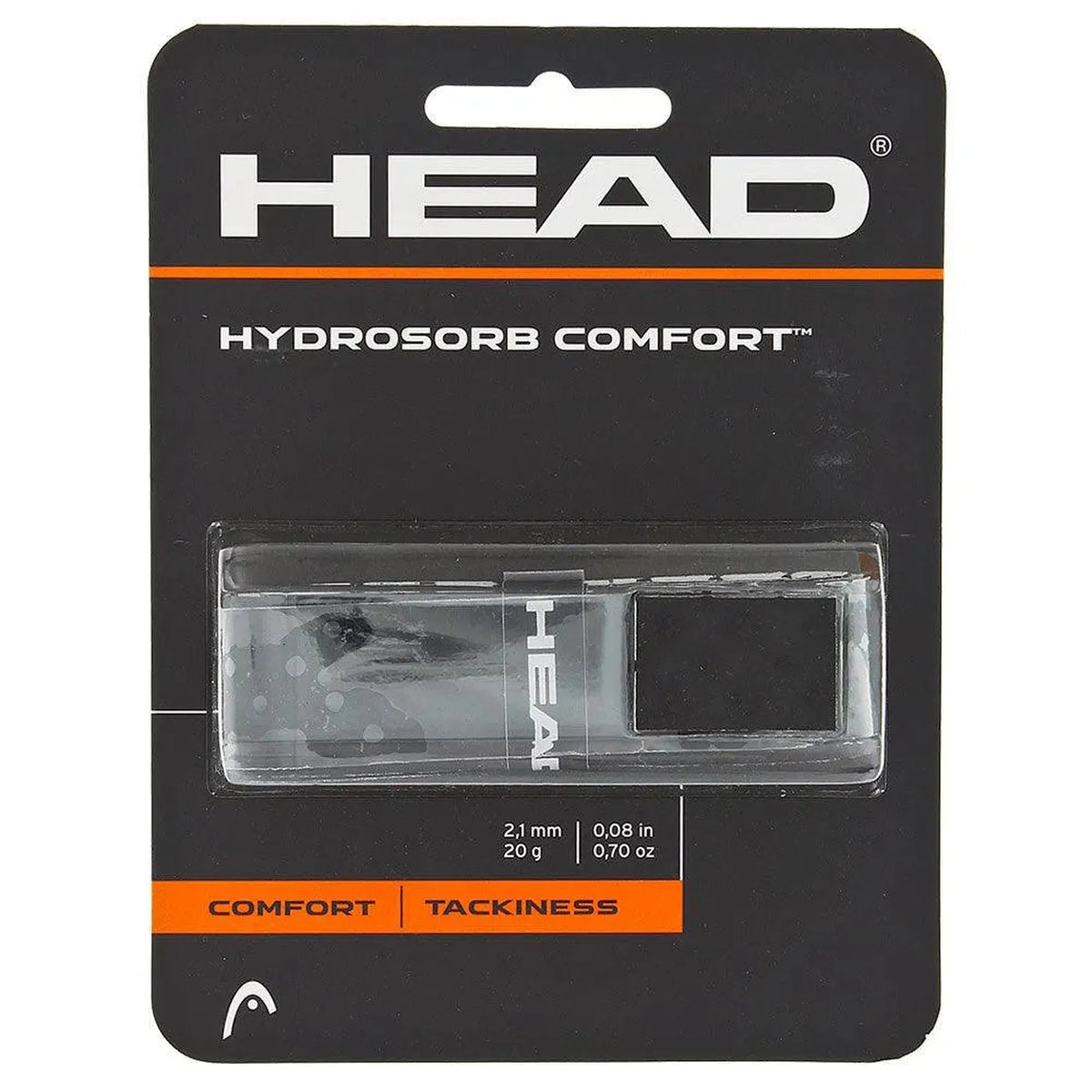 Hydrosorb Comfort Tennis Replacement Grip-Accessories-Head-53177-BLACK-L-Tennis Express