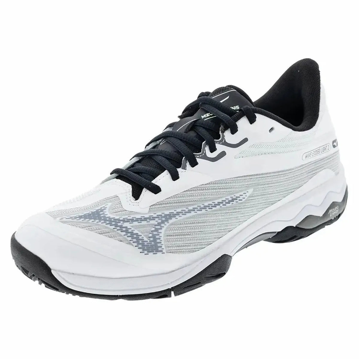 Men's Wave Exceed Light 2 AC Tennis Shoes White and Metallic Grey-Footwear-Mizuno-550045-00MGBF24-2copy_ce5a9e8c-6ef9-4336-9e47-8f788754696f-Tennis Express
