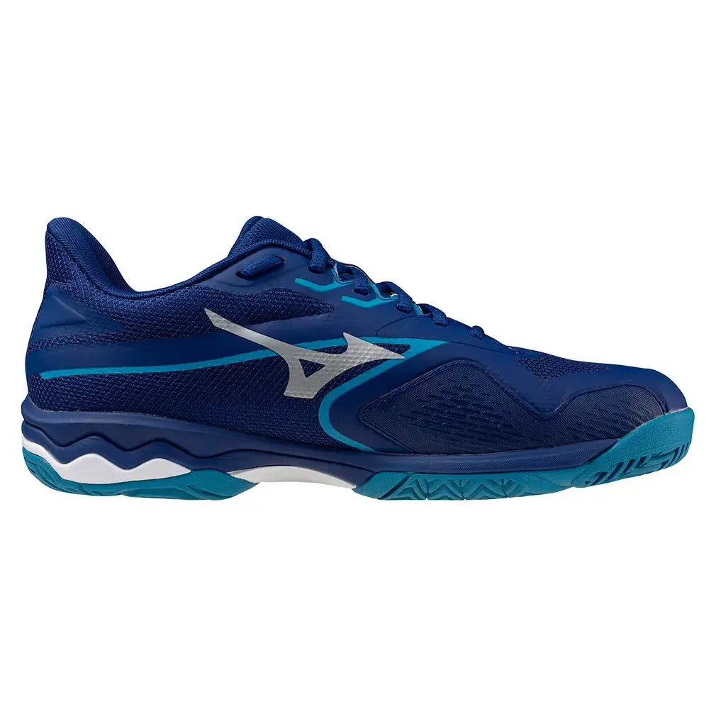 Men's Wave Exceed Light 2 Tennis Shoes Bellwether Blue and White