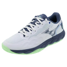 Men's Wave Enforce Court Tennis Shoes White and Vintage Indigo-Footwear-Mizuno-550075-008ZS25_9333150f-ad69-494e-b83a-bed7fd90da47-Tennis Express