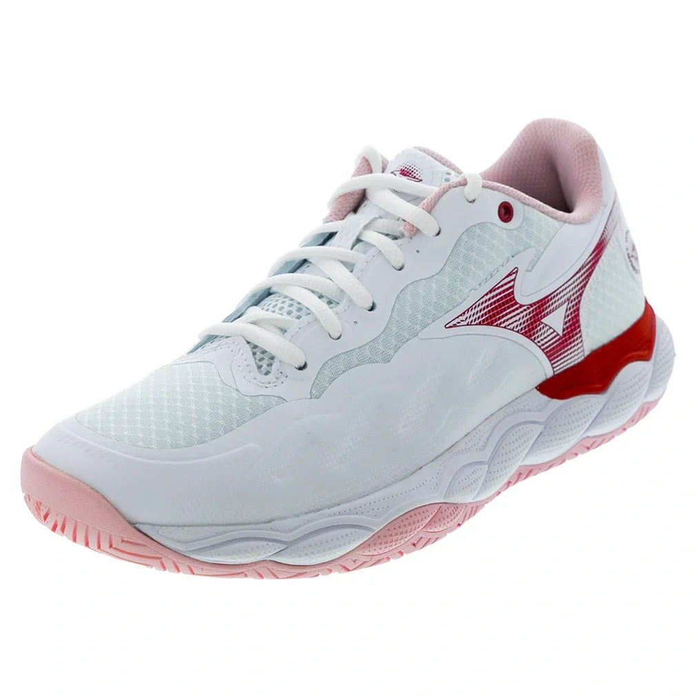 Women's Wave Enforce Court AC Tennis Shoes White and Pinkesque-Footwear-Mizuno-550076-0016copy-Tennis Express