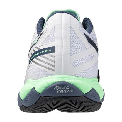 Men's Wave Enforce Tour 2 Tennis Shoes White and Neo Mint