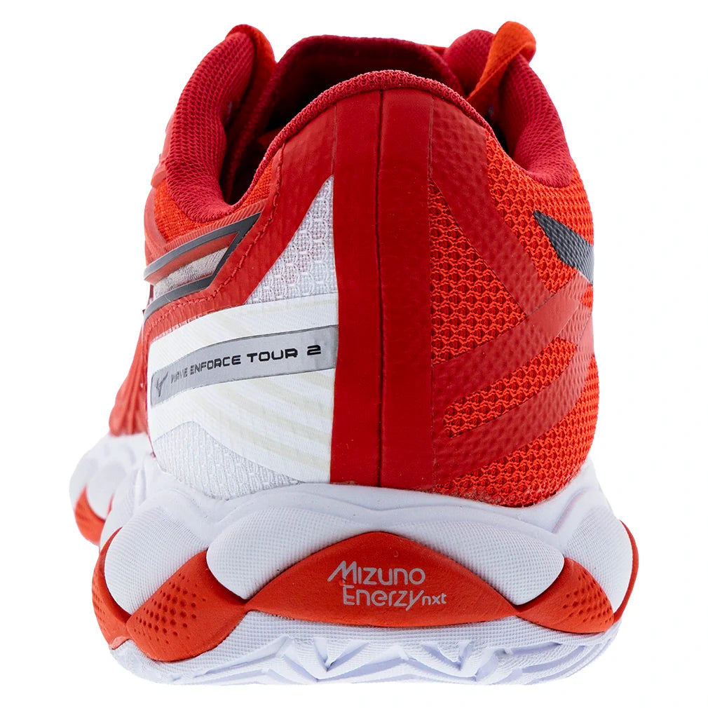 Men's Wave Enforce Tour 2 AC Tennis Shoes Fiery Red and White