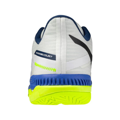 Men's Wave Exceed Court AC Tennis Shoes White and Dazzling Blue