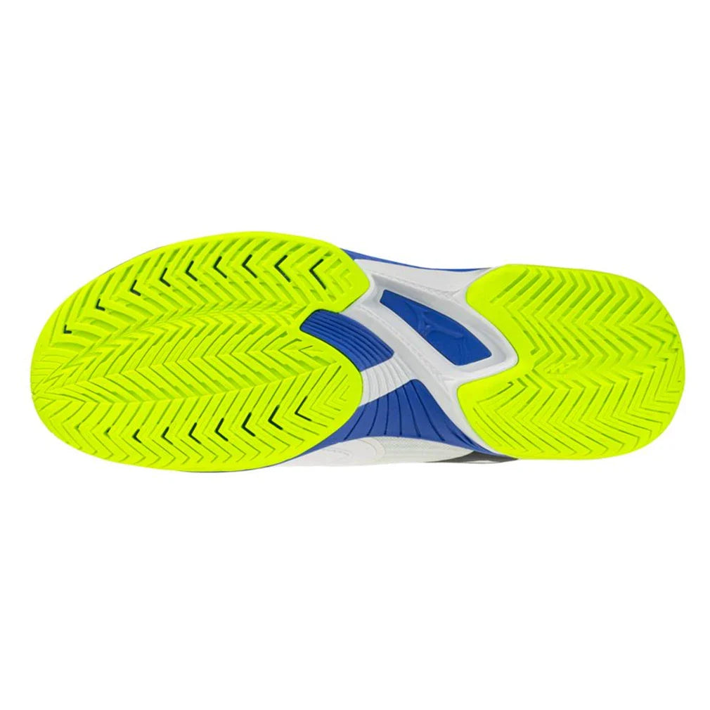 Men's Wave Exceed Court AC Tennis Shoes White and Dazzling Blue