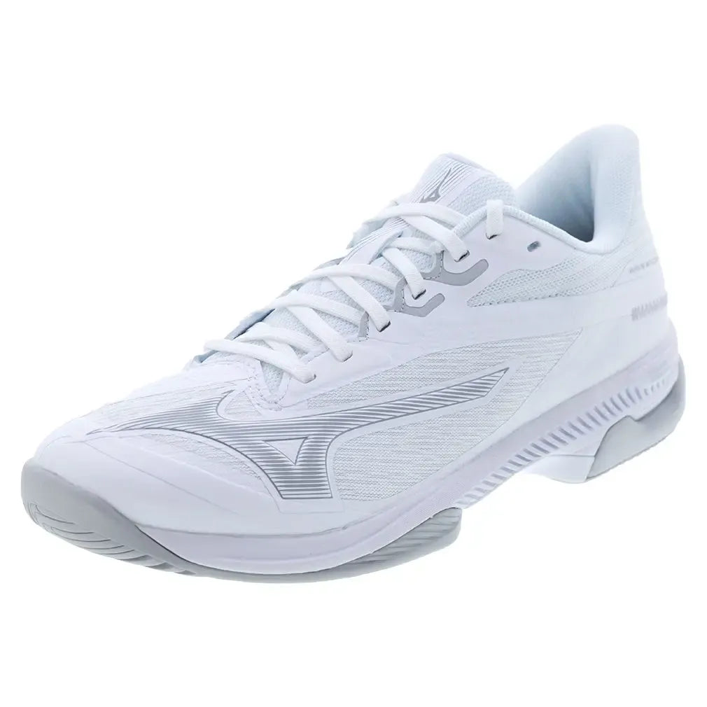 Women's Wave Exceed Court AC Tennis Shoes White and Ultimate Grey-Footwear-Mizuno-550113-00UGF25copy-Tennis Express