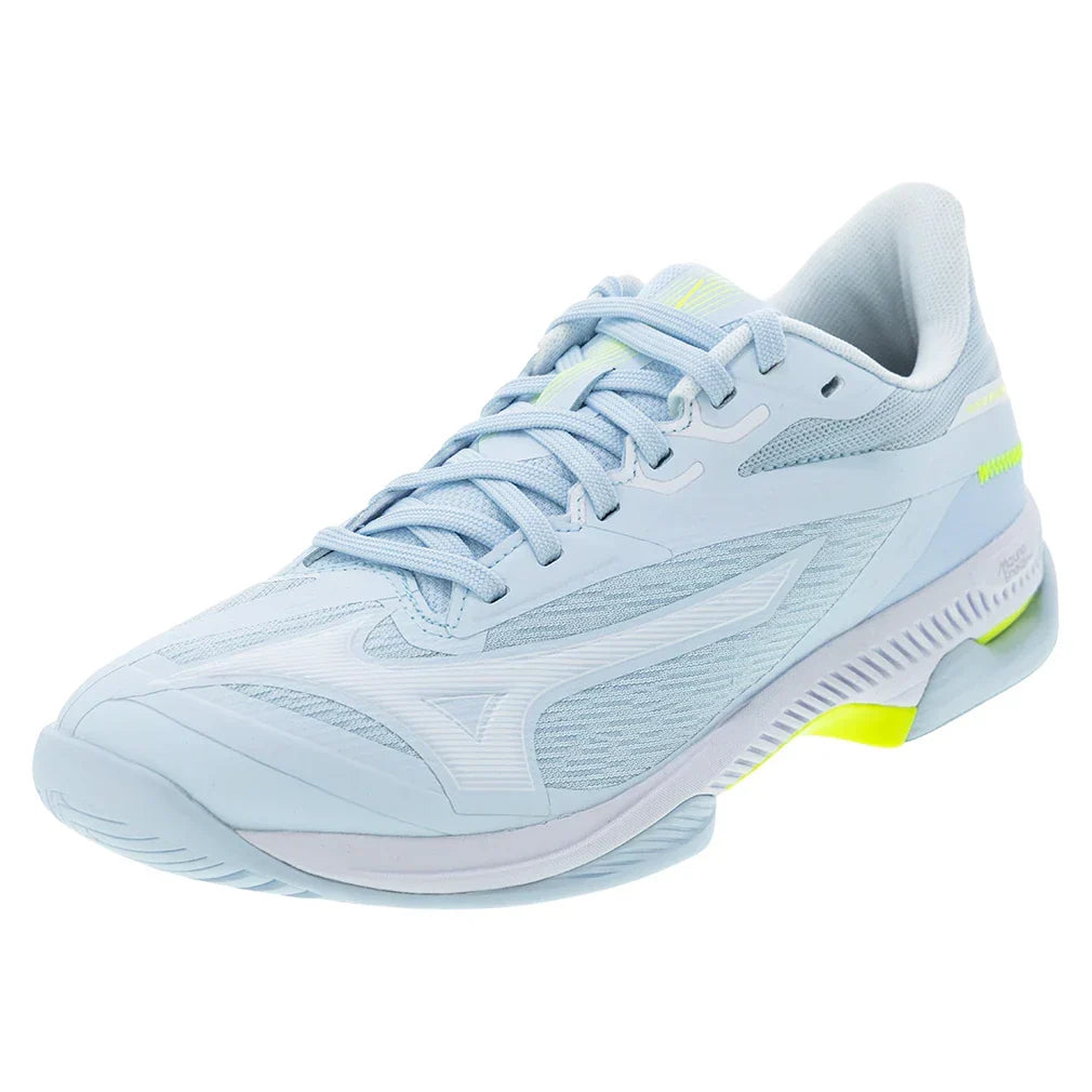 Women's Wave Exceed Court AC Tennis Shoes Ice Water and Lightning Yellow-Footwear-Mizuno-Ice Water/Lightning Yellow-6, [current_file_name-Tennis Express