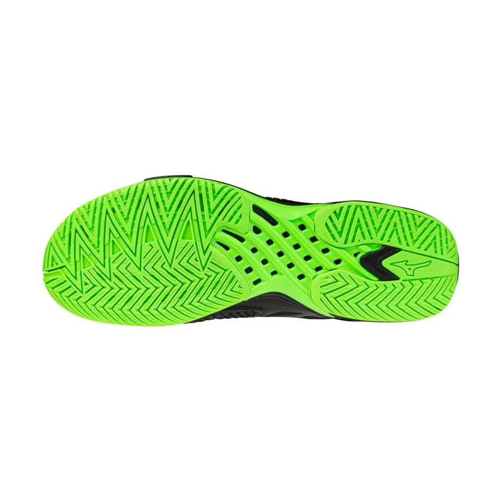 Men's Wave Exceed Tour 7 AC Tennis Shoes Black and Glowing Apple