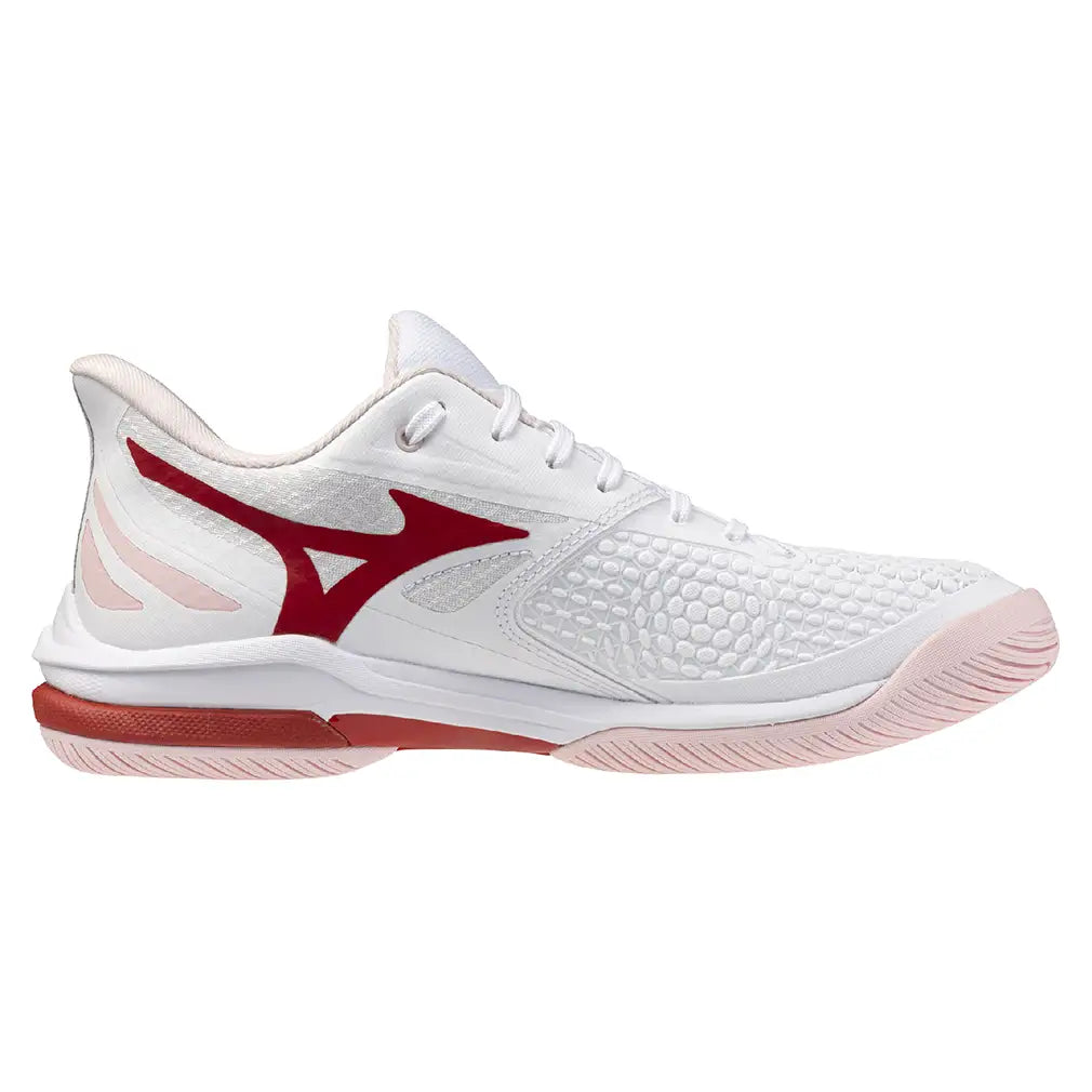 Women's Wave Exceed Tour 7 AC Tennis Shoes White and Fiery Red