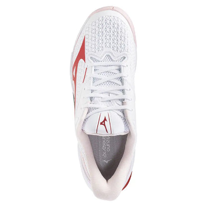 Women's Wave Exceed Tour 7 AC Tennis Shoes White and Fiery Red