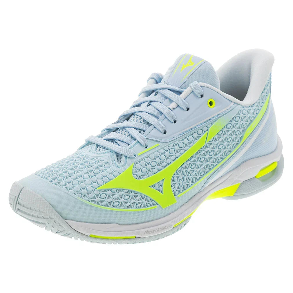 Women's Wave Exceed Tour 7 AC Tennis Shoes Ice Water and Lightning Yellow-Footwear-Mizuno-Ice Water/Lightning Yellow-6, [current_file_name-Tennis Express