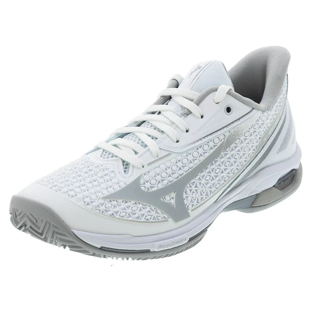 Women's Wave Exceed Tour 7 Clay Court Tennis Shoes White and Harbor Mist