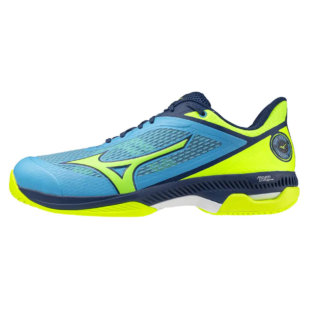Men's Wave Strike AC Pickleball Shoes Jet Blue and Lightning Yellow