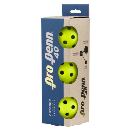 Pro Penn 40 Outdoor Pickleballs | 3 Pack