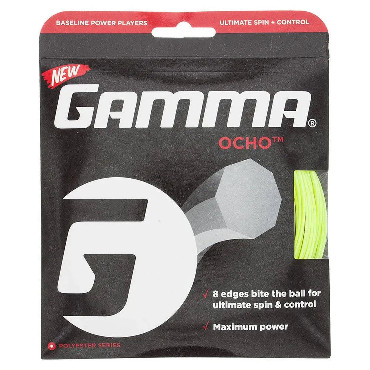Ocho Tennis String-Strings-Gamma-59039-NEON_YELLOW-L_c39c5ef9-b884-485e-a48d-7fb84976225c-2-[Sku]-Tennis Express