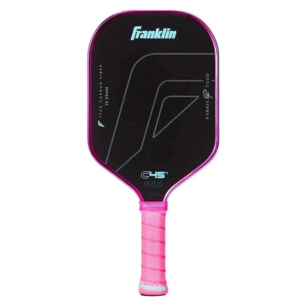 Parris Todd C45 13.25mm Pickleball Paddle Hot Pink and Surf Blue