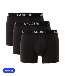 Calzoncillos Lacoste Microfibra Negro 2025 (Pack x3)