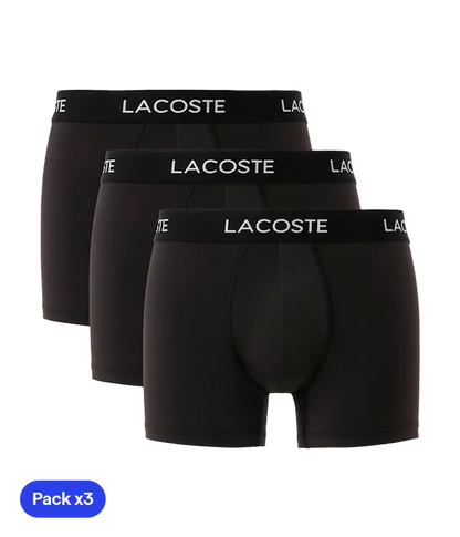 Calzoncillos Lacoste Microfibra Negro 2025 (Pack x3)