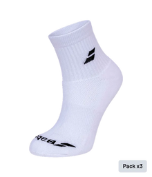 Socks Babolat Quarter White (pack x3)