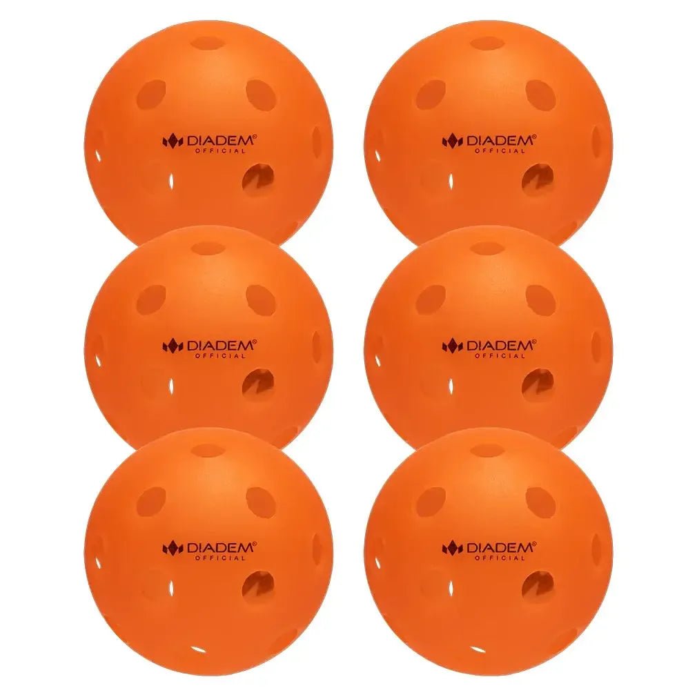 6 Pack Indoor Pickleball Balls OrangeTienda Tennis