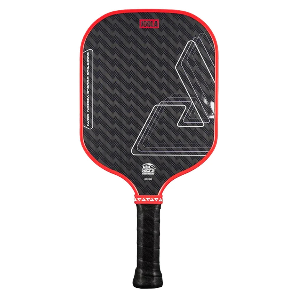 Scorpeus Double Vision 16mm Pickleball Paddle Orange Red