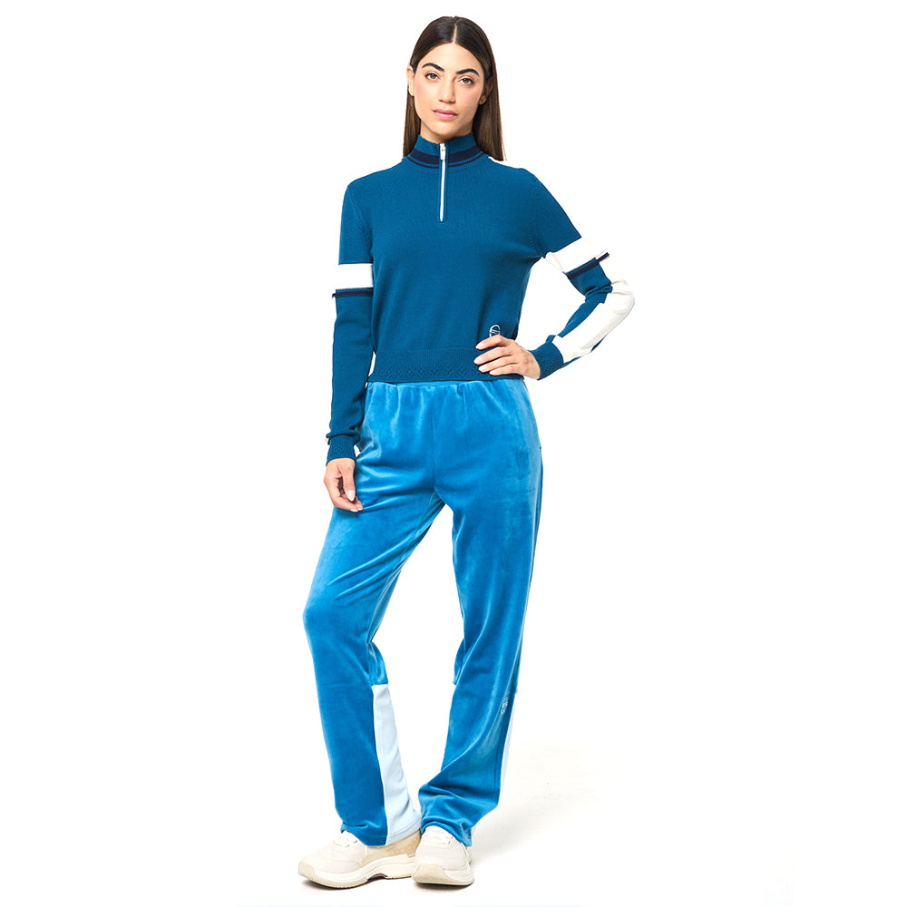 Sergio Tacchini Nota Knit Quarter Zip - Mykonos Blue