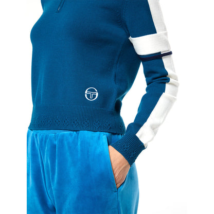Sergio Tacchini Nota Knit Quarter Zip - Mykonos Blue