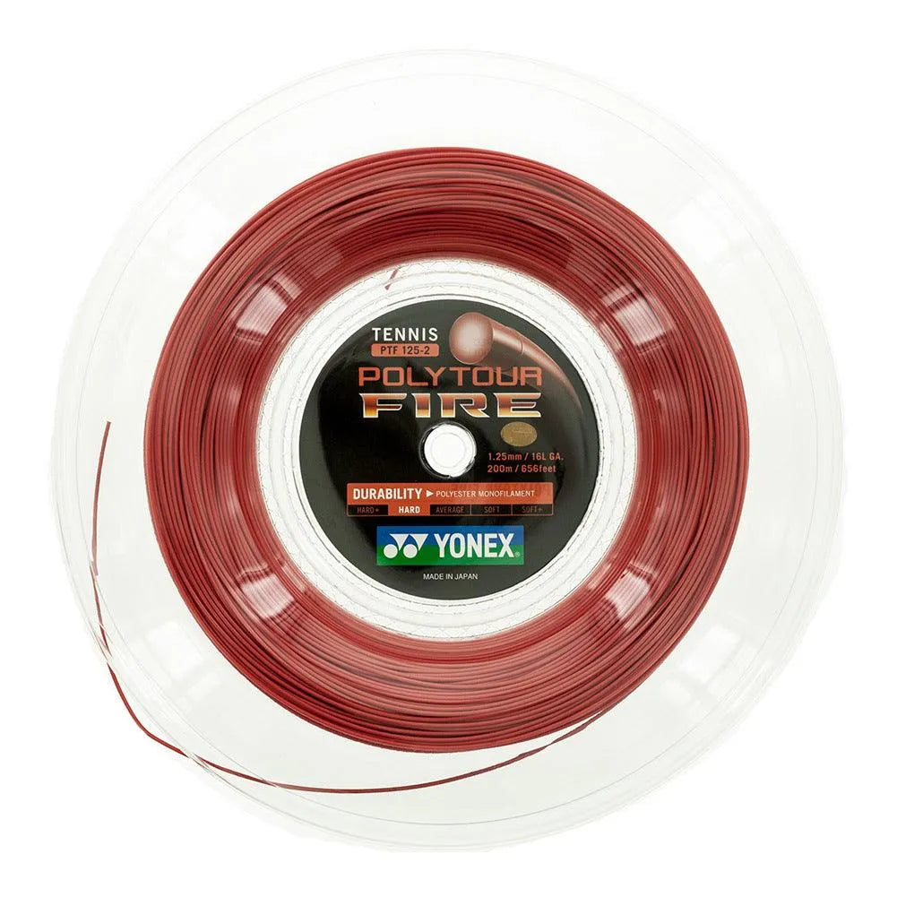 POLYTOUR FIRE 125/16L Tennis String Reel Red-Strings-Yonex-62967-DEFAULT-L-Tennis Express